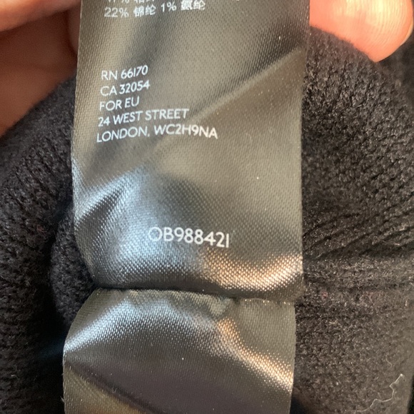 Anthropologie Black Elise Ribbed Sweater Cardigan Top W-148 Size Small - Picture 12 of 13